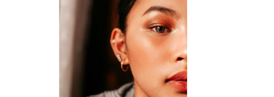 Woman's face close up showing only half her face. For blog post "Glow Naturally: YASOU's Best Vegan Anti-Aging Skin Care".
