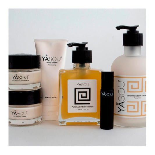 Complete Ensemble: One YASOU day, night, body, hand cream and one lip elixir.