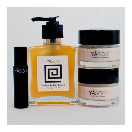 Facial Plus: YASOU vegan day & night cream, vegan facial cleanser and a vegan lip elixir