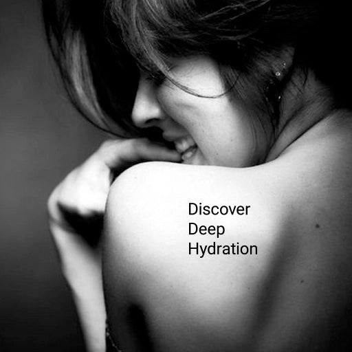 Woman showing her back with caption "Discover Deep Hydration" for YASOU's hydrating body cream.