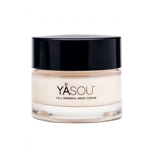 YASOU vegan night cream jar with black lid on a white background