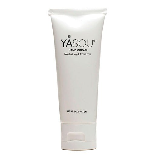 YASOU vegan hand cream aroma free in a recyclable, white tube on a white background.