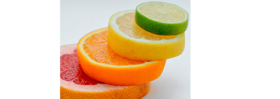 Picture of different citrus sliced fruit stacked up for YASOU's blog post called "In Need of A Glow Booster For Your Skin?".