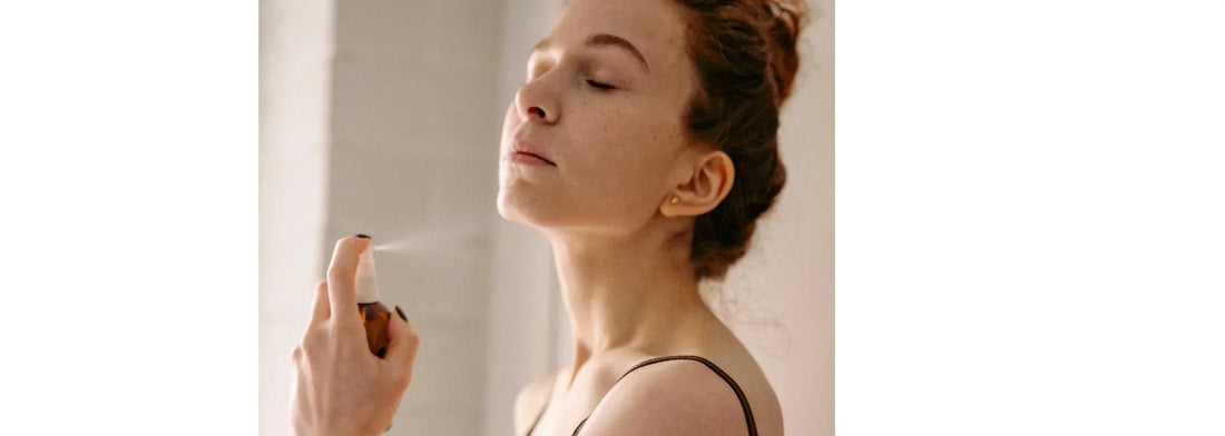 Woman applying her refresh summer skincare mis.  For post called " Summer Skincare Products You Need For A Fresh Glow"