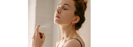 Woman applying her refresh summer skincare mis.  For post called " Summer Skincare Products You Need For A Fresh Glow"