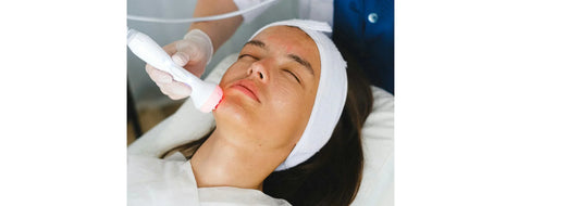 Woman receiving skin care treatment. This photo is for YASOU's blog post called "Tech Meets Beauty: At-Home Skincare Devices"